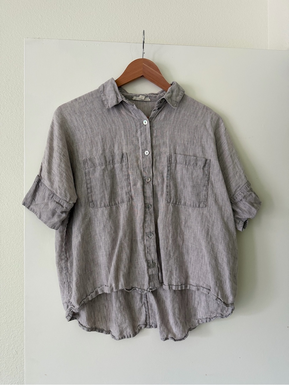 Eileen Fisher Organic Linen Button Up